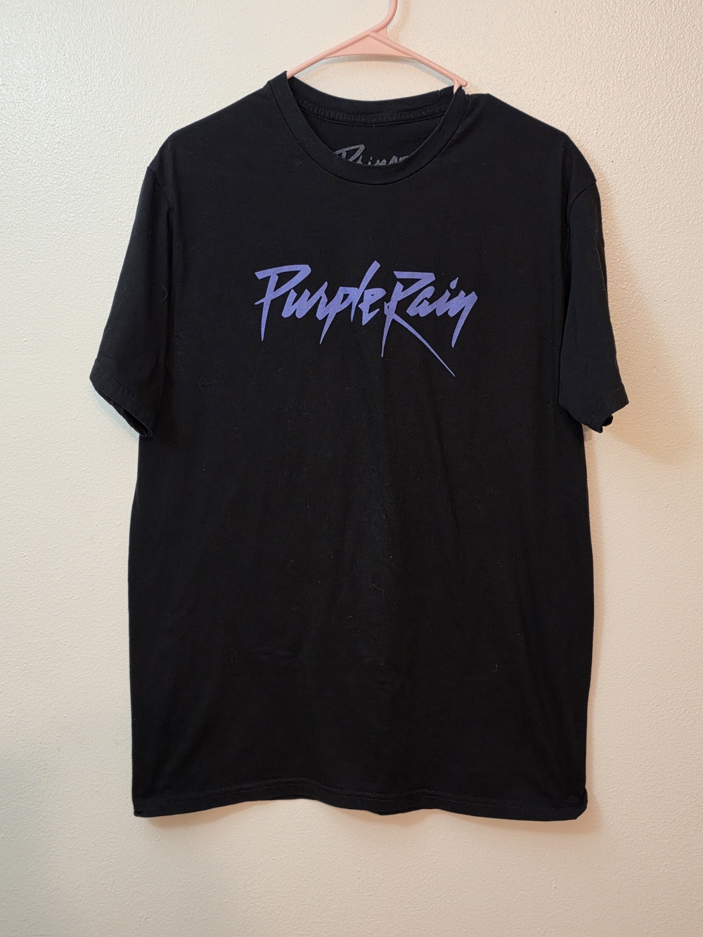 Prince Black Tee with Purple "Purple Rain" Script